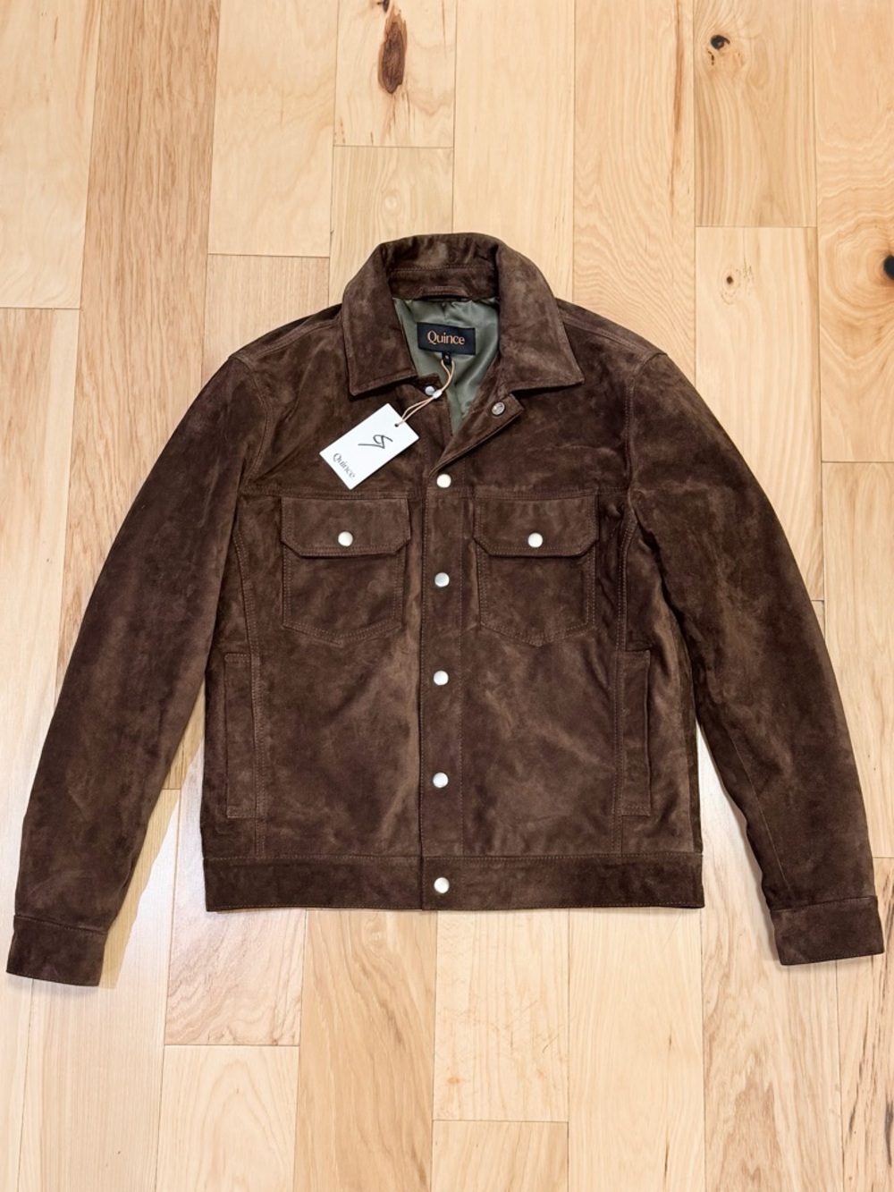 NWT Quince Men’s Italian Suede Trucker Jacket - Picture 5 of 9
